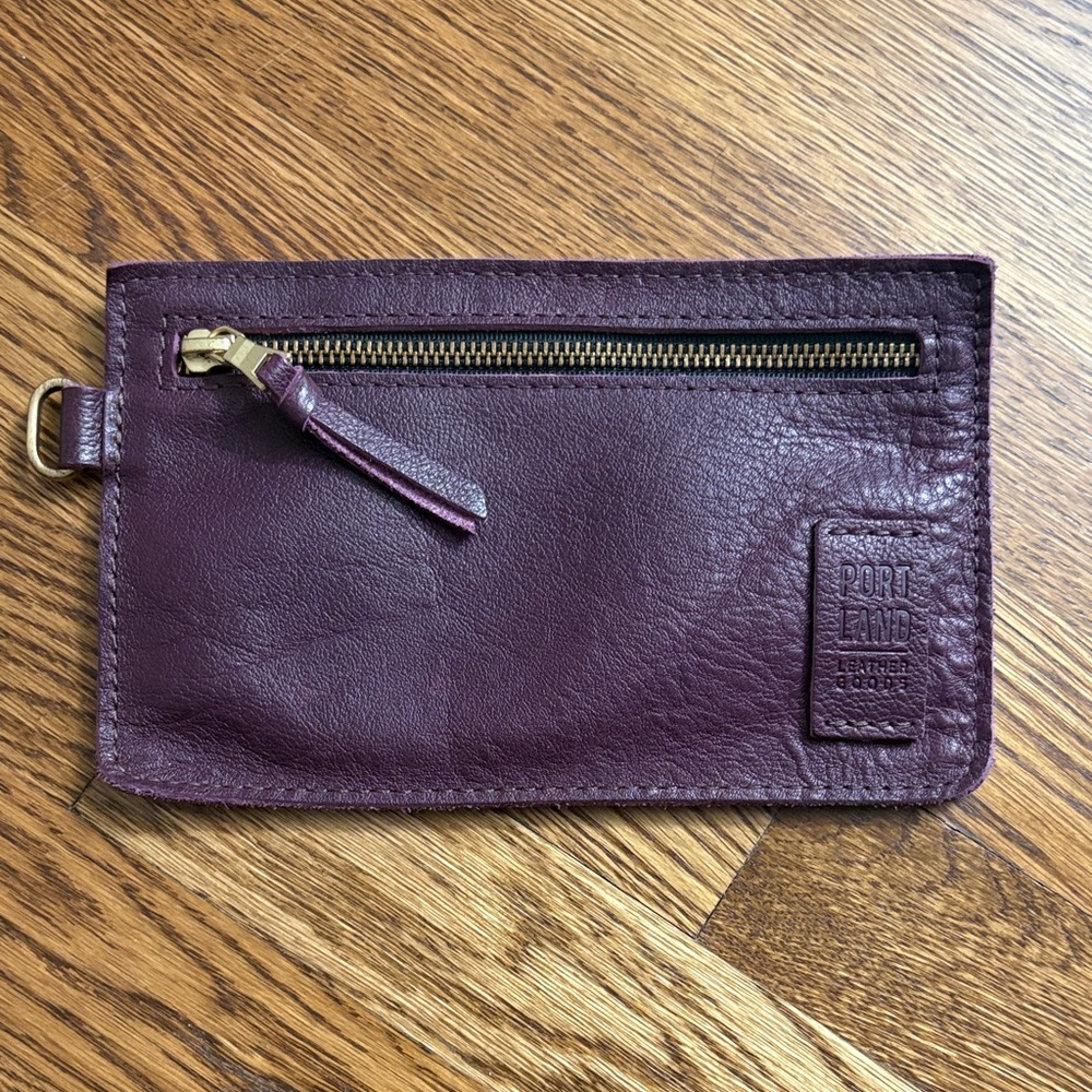 Portland Leather Plum Adrianna Pouch (missing strap)